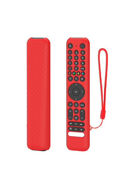 ALLOYSEED جراب حماية لجهاز التحكم عن بعد من السيليكون باللون الأحمر لجهاز التحكم عن بعد TCL RC716/RC833 GUB1 جراب حماية لجهاز التحكم عن بعد مضاد للانزلاق