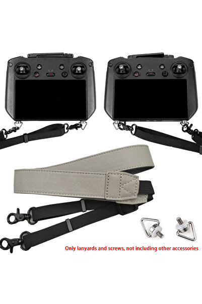 Choice حبل رقبة رمادي فاتح لطائرة DJI Mini 4 Pro RC حبل رقبة من الجلد الناعم ...