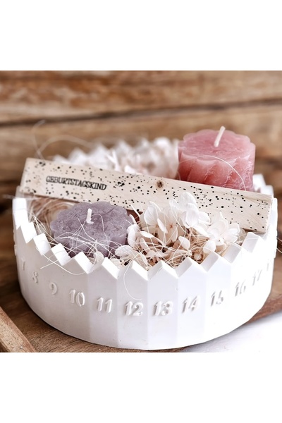 Choice 1 set Advent Calendar Silicone Mold - Countdown Candle Holder & Plaster Decor, DIY Craft Supplies...