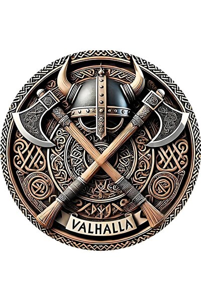 HELLOYOUNG لافتة ترحيب بفؤوس الفايكنج مقاس 20×20 سم TYA22842 - لوحة جدارية من...