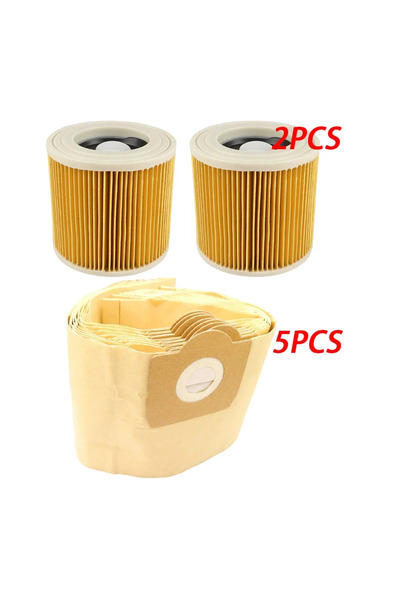 Choice A (7Pcs) Replacement HEPA Filter Dust Bag for Karcher WD3 WD3200 WD3P ...