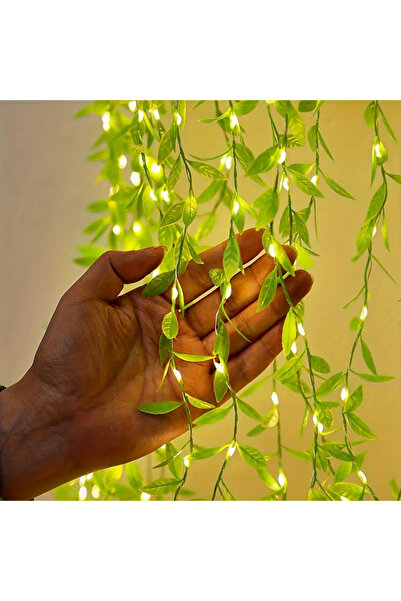 Choice سلسلة مصابيح على شكل أوراق الصفصاف تعمل بمنفذ USB، 180 مصباح LED بطول ...