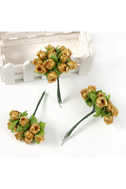 Choice 12 قطعة 03 12 قطعة من زهور الورد الاصطناعية باقة زهور حريرية مزيفة للد...