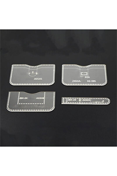 Choice AA YOMDID 4PCS DIY leather Tool Mini Folded Card Wallet Acrylic Templa...