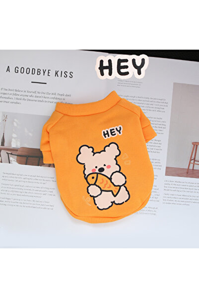 Choice ملابس حيوانات أليفة خريفية وشتوية برتقالية M، هودي برقبة دائرية على شك...