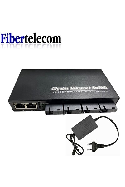 Choice1 1pcs 4G3E power 1000M Optic Media Converter 4 SC to 3 RJ45 Gigabit Fi...