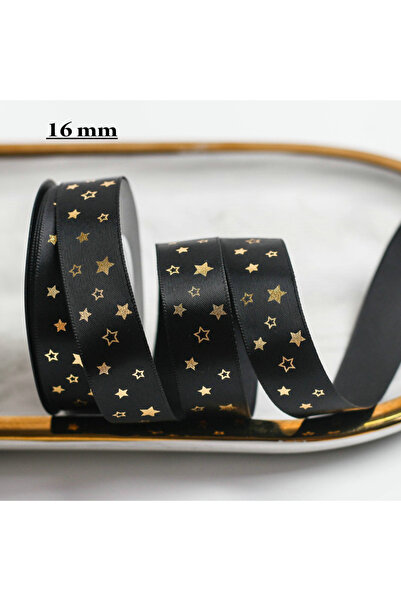 Choice 10 Yards Black Gold Ribbon-7 10 Yards/Roll Black Gold Ribbon 22mm Gilded Ribbons For Bow Gift Wrappi