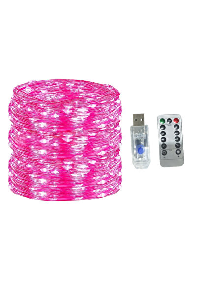 Choice سلسلة إضاءة LED وردية اللون بطول 30 مترًا، مزودة بـ 300 مصباح LED، متو...