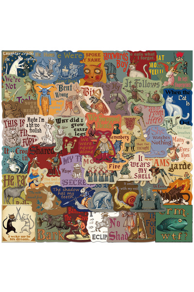 Choice ملصقات متعددة الألوان، 50 قطعة، ملصقات مضحكة من العصور الوسطى، ملصقات ...