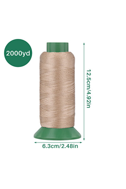 Choice رمادي غامق 2000 ياردة 210D خيط ماكينة الخياطة لفة كبيرة حبل نايلون مصنوع يدويًا من الحرير عالي القوة