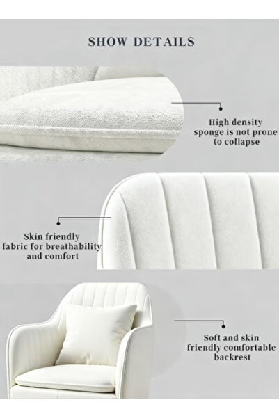 Generic Velvet Decorative Chair, Home Office Desk Chair, Suitable for Dressing Room and Bedroom