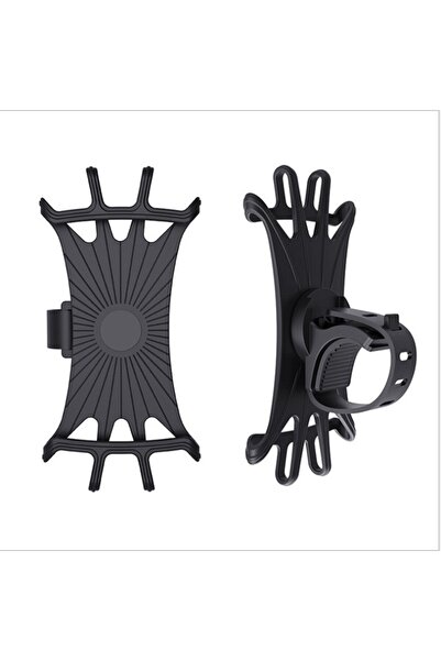 Choice Black 1PC Universal Bike Phone Mount, 360° Rotatable Silicone Holder f...