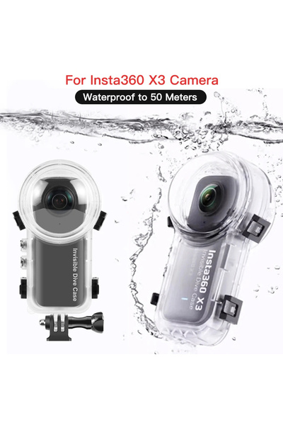 Choice For Insta360 X3 Invisible Dive Case For Insta360 X3 Waterproof Protector 2023 New For Insta 360 X3 U