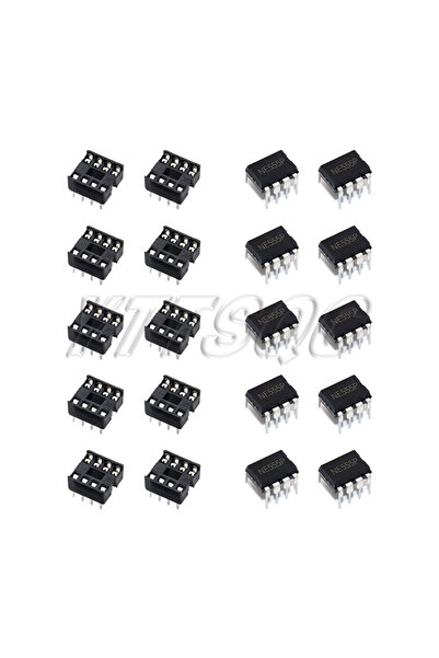 Choice 20Pcs (10 Each) NE555 NE555P IC 555 Timer Programming Oscillator Chip ...