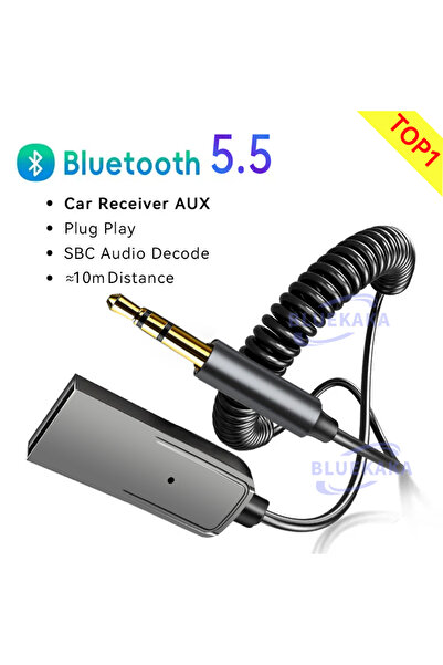 Choice BT5.5 ModeC New Upgrades Bluetooth Adapter Cable Wireless Receiver 3.5mm Jack Aux USB Speaker Audio