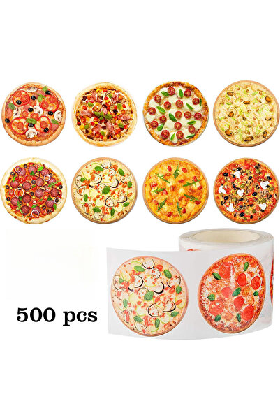 Choice 500 قطعة من ملصقات البيتزا لتزيين الكيك والخبز، ملصقات لاصقة للحلويات ...