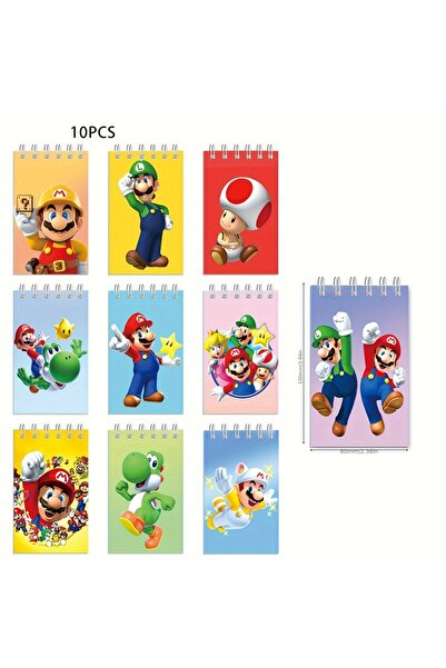 Choice 10 قطع من دفاتر ملاحظات سوبر ماريو هدايا حفلات شخصيات كرتونية لفائف كت...