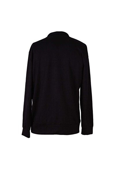 trender Polo Yaka Modal Black Men's Sweatshirt 1065
