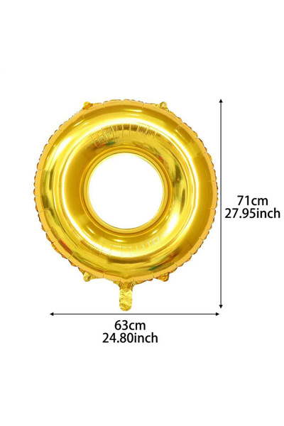 Choice As pic 5pcs Golden Hoop 1/5/10pcs New Golden Hoop Foil Balloons Birthd...