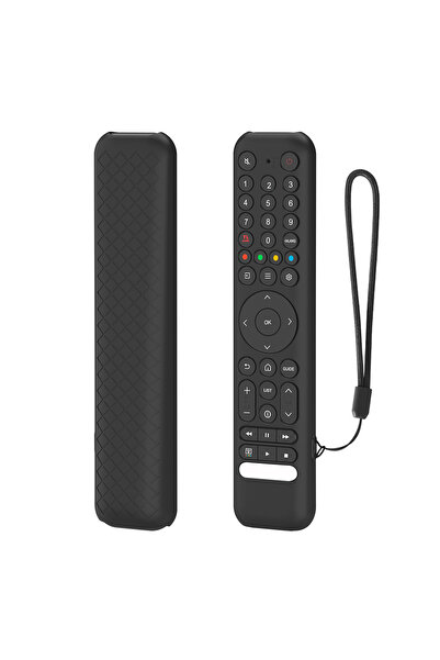 ALLOYSEED جراب حماية لجهاز التحكم عن بعد من السيليكون باللون الأسود لجهاز التحكم عن بعد TCL RC716/RC833 GUB1 جراب حماية لجهاز التحكم عن بعد مضاد للانزلاق