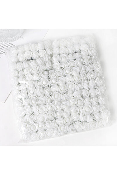 Choice باقة من 96 قطعة من الزهور البيضاء الاصطناعية، 48/96 قطعة من الورود، 7....