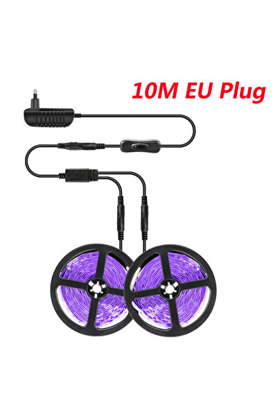 Choice شريط إضاءة LED بالأشعة فوق البنفسجية بطول 10 أمتار، قابس الاتحاد الأور...