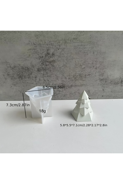 Choice small Christmas tree 2pcs DIY Resin Molds for Christmas Tree Ornaments - Silicone Candle, Plaster, a