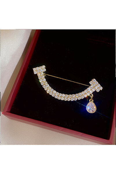 Choice 281 دبوس وجه مبتسم كبير جديد للنساء، دبوس بتصميم عصري مميز، إكسسوار فا...