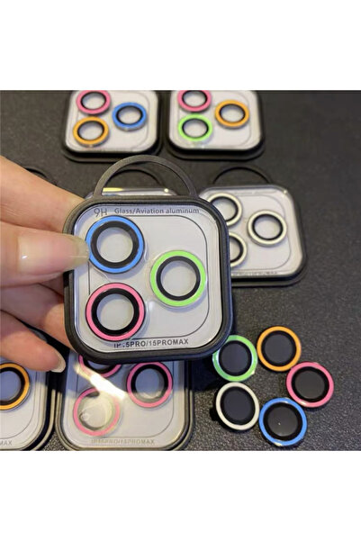 Choice 15pro 15proMax(3pcs Blue Pink Green 2-3Pcs Luminous Camera Lens Glass For IPhone 17 16 15 Pro Max 15