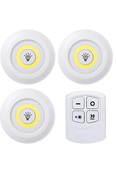 Choice إضاءة بيضاء 3 مصابيح مع جهاز تحكم عن بعد 1-8 قطع LED أسفل الخزانة مع جهاز تحكم عن بعد يعمل بالبطارية COBLED