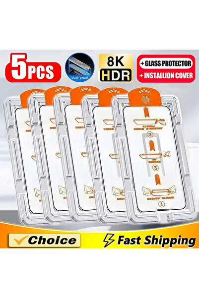 Choice10 5 قطع واقي شاشة مقاوم للزيوت والغبار، سهل التركيب، لهاتف آيفون 16 بر...