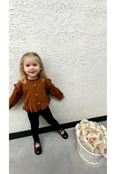 Gocoland Pulover tricotat pentru fete cu detaliu cu volane