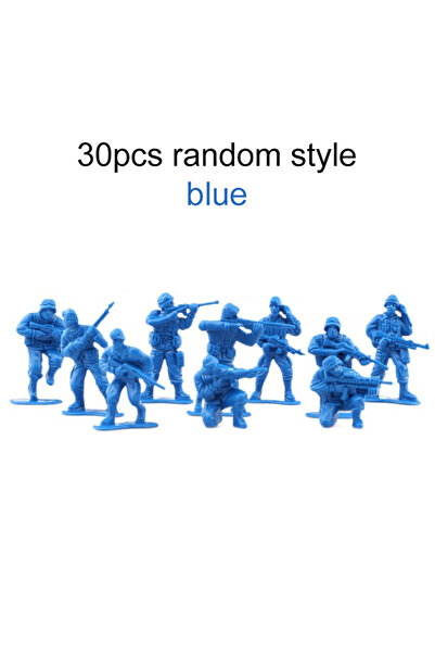 Choice 30pcs blue 30pcs 5cm Soldiers Model Plastic Desktop Ornament Army Men ...