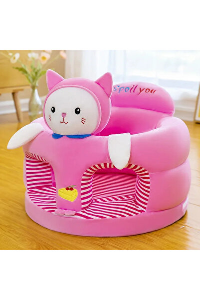 Choice غطاء أريكة للأطفال على شكل قطة وردية اللون وكرسي إطعام الأطفال وأريكة أطفال قطيفة لطيفة وناعمة ومريحة