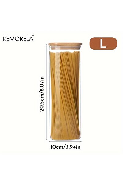 Choice 1 قطعة من حاويات تخزين الطعام الزجاجية المربعة مع غطاء، علبة شفافة محك...