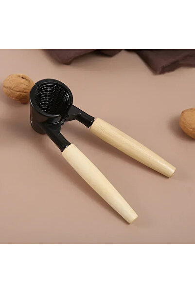 Choice أداة يدوية جديدة قوية مصنوعة من الألومنيوم ومقابض خشبية لفتح جوز البقا...