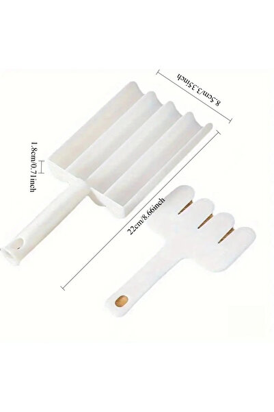 Choice 1 قطعة من أدوات المطبخ الرباعية لصنع كرات الأرز على شكل كرات لحم السمك، أداة تعبئة مغرفة بلاستيكية