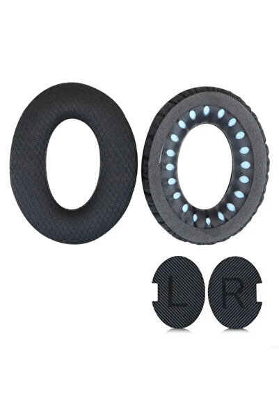 Choice سماعات أذن بديلة QC25 15 AE2 سوداء اللون بتصميم شبكي قابل للتنفس ووسادة أذن مريحة من الإسفنج الذكي مناسبة لـ