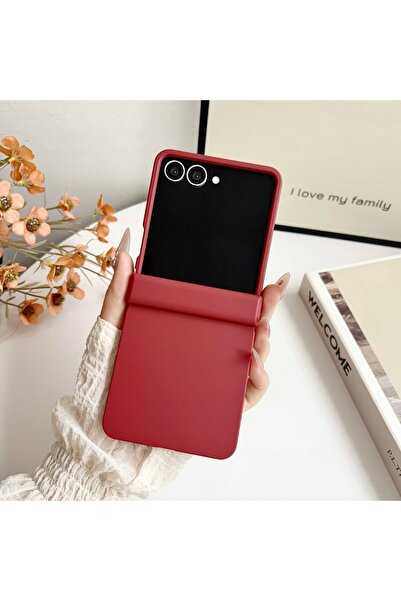 Choice جراب هاتف Galaxy Z Flip7 Burgundy Z Flip7 FE Dopamine Candy Color Matt...