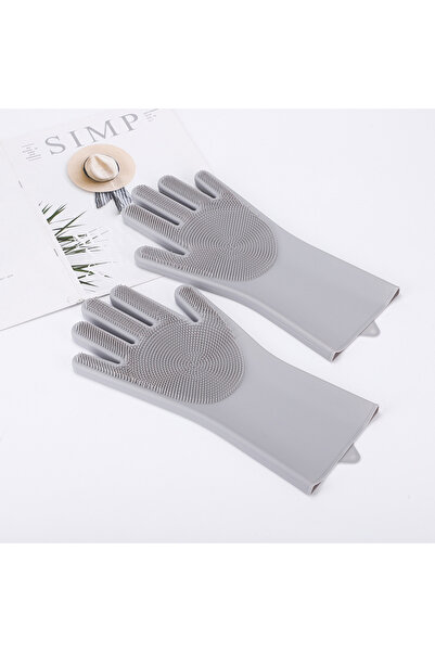 choice2 grey Pet cleaning supplies silicone hair removal gloves bathing glove...