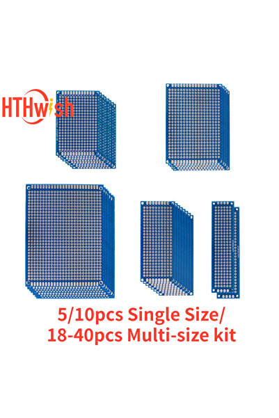 Choice4 5pcs 4x6cm 5-40PCS Double Sided PCB Board Breadboard 2x8 3x7 4x6 5x7 ...