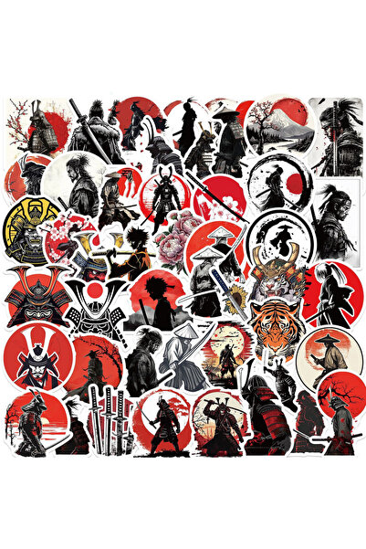 Choice ملصقات ساموراي متعددة الألوان، 50 قطعة، ملصقات بوشيدو يابانية، ملصقات ...