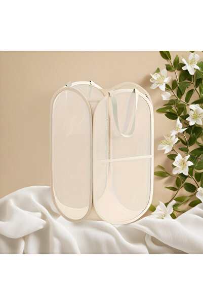 Choice سلة تخزين ألعاب عمودية كبيرة السعة مصنوعة من القماش الشفاف مع مقصورات مقسمة