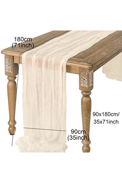 Choice مفرش طاولة من الشاش شبه الشفاف باللون البيج، مفرش جبن سيج، مفرش طاولة ...