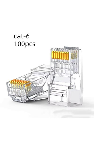 Choice3 موصل Cat-6 مكون من 100 قطعة، 50/100 قطعة، موصل RJ45 Cat6، موصل غير مو...
