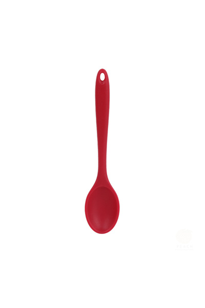 Choice red Long Handle Silicone Noodle Spoon Rice Salad Mixing Kitchen Teaspoon