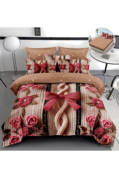 CHIRASO CHIRASO Bedding, Finet 5D Identical to the picture, ELASTIC Sheet 180x200+25cm, Duvet Cover, 2 Pillowcases