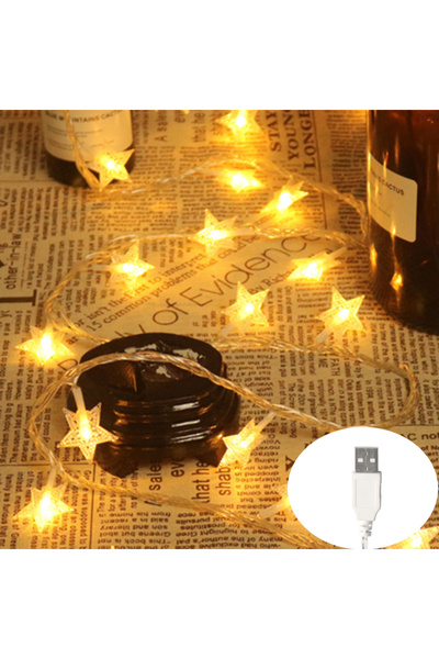 Choice سلسلة أضواء على شكل نجمة LED دافئة بطول 6 أمتار، مزودة بـ 40 مصباح LED...