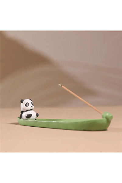 Choice حامل أعواد البخور على شكل حيوان من الراتينج الكرتوني باللون الأبيض، عل...