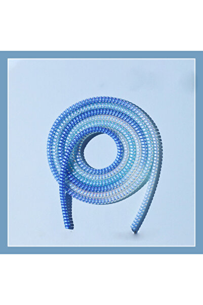Choice 04 1.4M Plating Color TPU Spiral USB Charging Cable Protector for iPhone Earphone Cor...